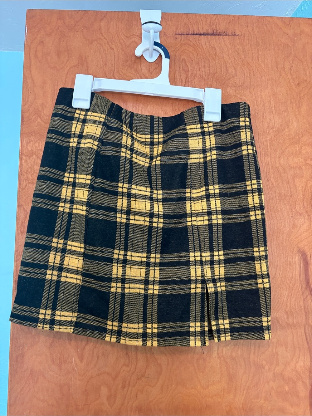 Rue21 Yellow and Black Plaid Mini Skirt